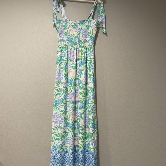 NWOT LILLY PULITZER Kailua Smocked Maxi Dress M L XL - Picture 2 of 5